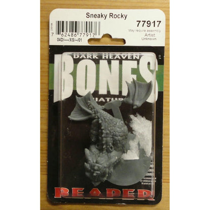 Image of Dark Heaven Bones Sneaky Rocky Dragon Fantasy Miniature by Reaper 77917