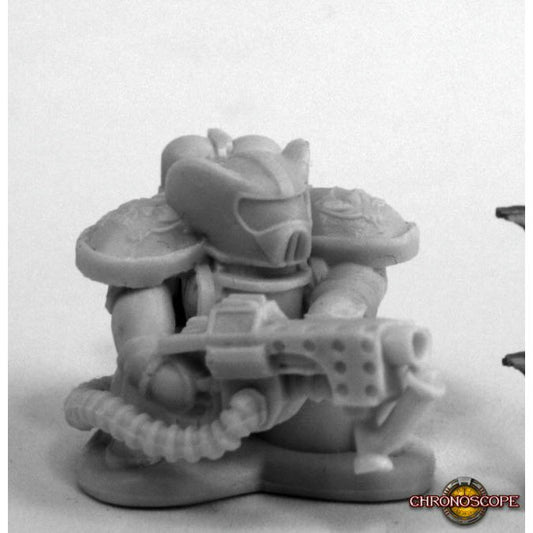 Image of Chronoscope Space Mousling Flamer Miniature by Reaper Miniatures RPR80086