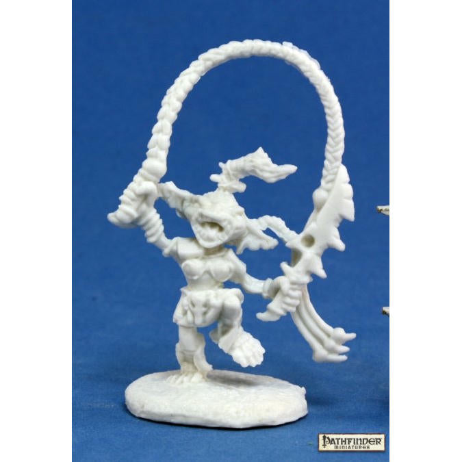 Image of Reaper Bone Pathfinder Goblin Warchanter Plastic Fantasy Miniature RPR89004