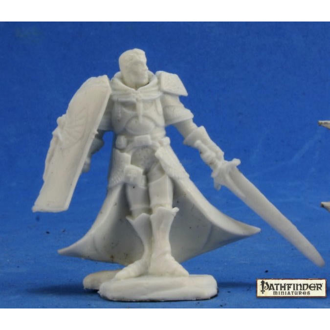 Image of Reaper Bone Pathfinder Holy Vindicator Plastic Fantasy Miniature RPR89024