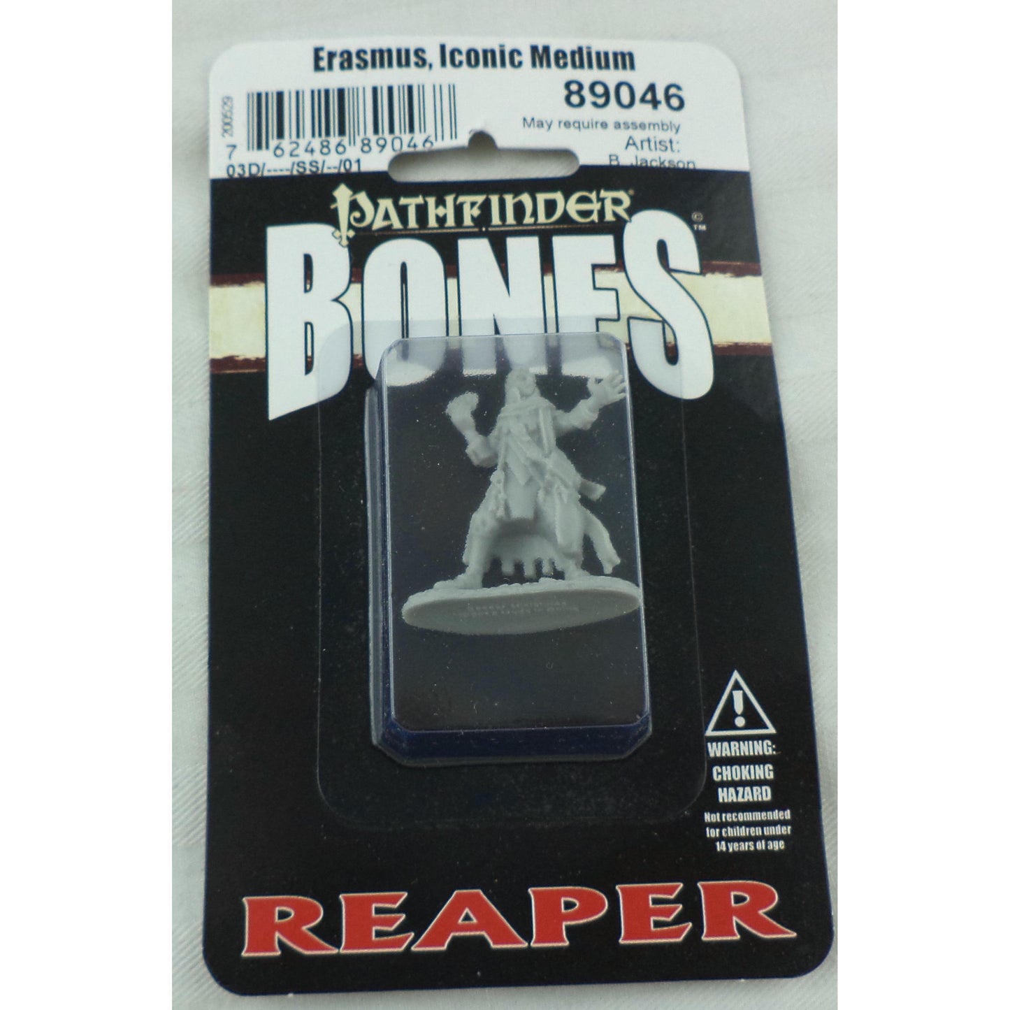 Image of Reaper Bone Pathfinder Erasmus Iconic Medium Fantasy Miniature RPR89046