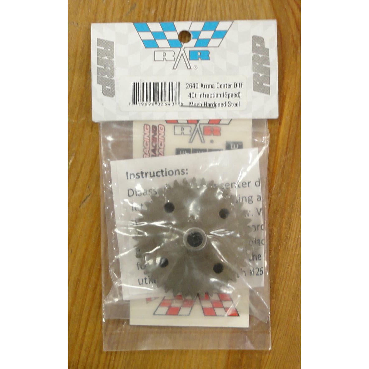 Image of Robinson Racing 40T Hardned Steel Center Diferential Gear Arrma Infraction 6S