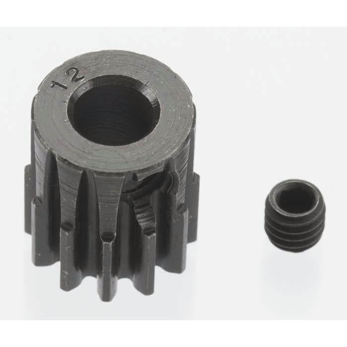 Image of Robinson Racing Blackened Steel 32P 12T 5mm Bore Pinion Gear RRP8612 (0.8M)