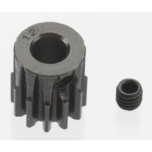 Image of Robinson Racing Blackened Steel 32P 12T 5mm Bore Pinion Gear RRP8612 (0.8M)