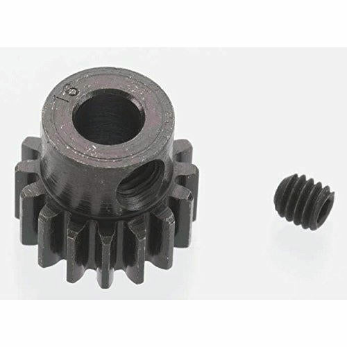 Image of Robinson Racing Blackened Steel 32P 16T 5mm Bore Pinion Gear RRP8616 (0.8M)