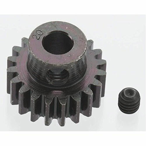 Image of Robinson Racing Blackened Steel 32P 20T 5mm Bore Pinion Gear RRP8620 (0.8M)
