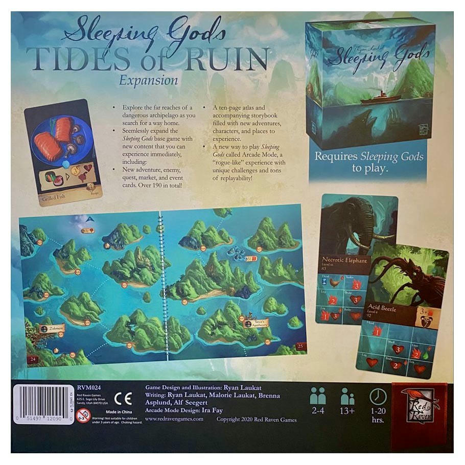 Image of Sleeping Gods Board Game: Tides of Ruin Expansion by Red Raven Games RVM024