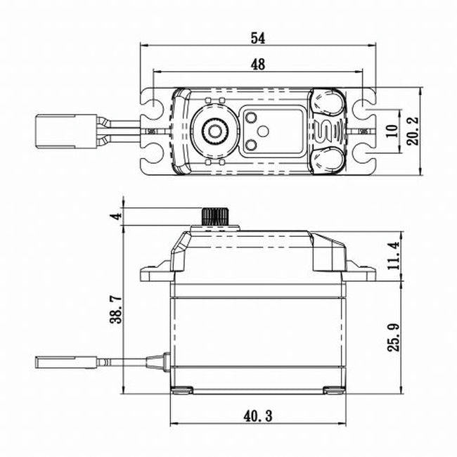 Image of Savox SB-2273SG PLUS High Voltage Brushless Digital Servo 0.095s/388.8oz @7.4 