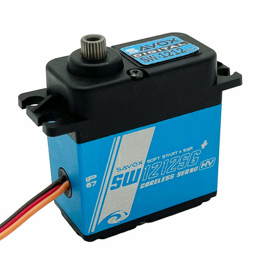 Image of Savox SW-2212SGP Plus Wateproof HV (7.4V) Brushless Digital Servo 0.14s/638oz-in