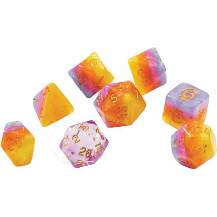 Image of RPG Dice Set (7): Tahitian Sunset