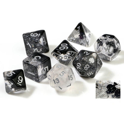 Image of Spades Icon Polyhedral Dice Set D20/12/10/%/8/6/4 & d20 Sirius 