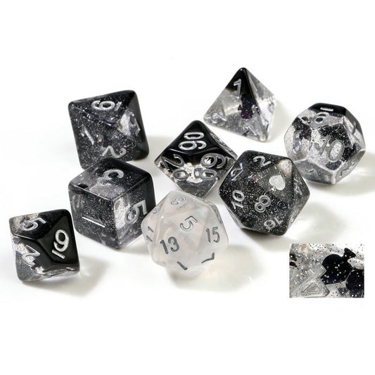 Image of Spades Icon Polyhedral Dice Set D20/12/10/%/8/6/4 & d20 Sirius 