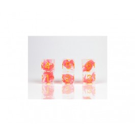 Alliance(SD SHARP-EDGED DICE SET 6D6 FLAMINGO