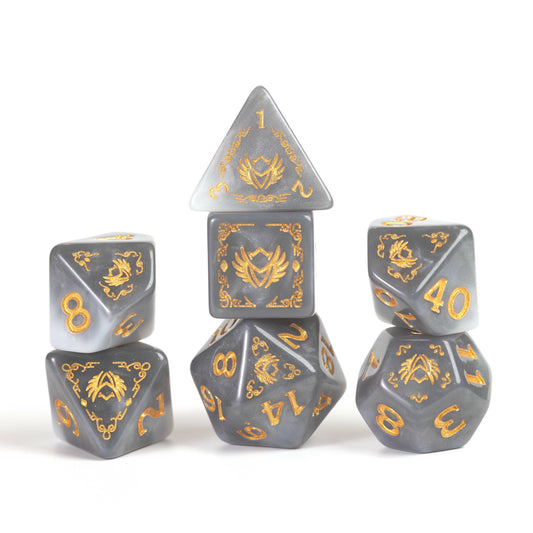 Image of Dungeons &amp; Dragons: Adventure Dice - Paladin White/Grey