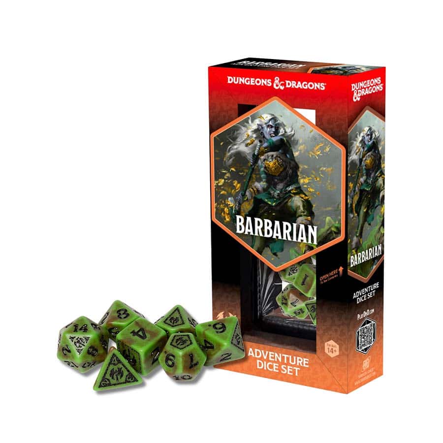 Dungeons & Dragons: Adventure Dice - Barbarian, Green & Brown