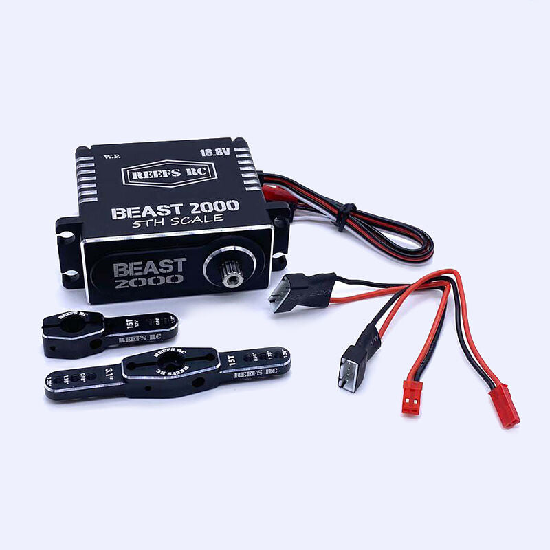 Beast 2000 1/5th Scale High Torque, High Speed Brushless Servo w/ Aluminum Horns