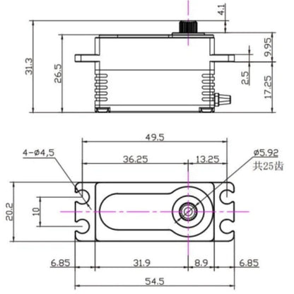 Image of RAW 400 LP Fully Programmable Waterproof Servo