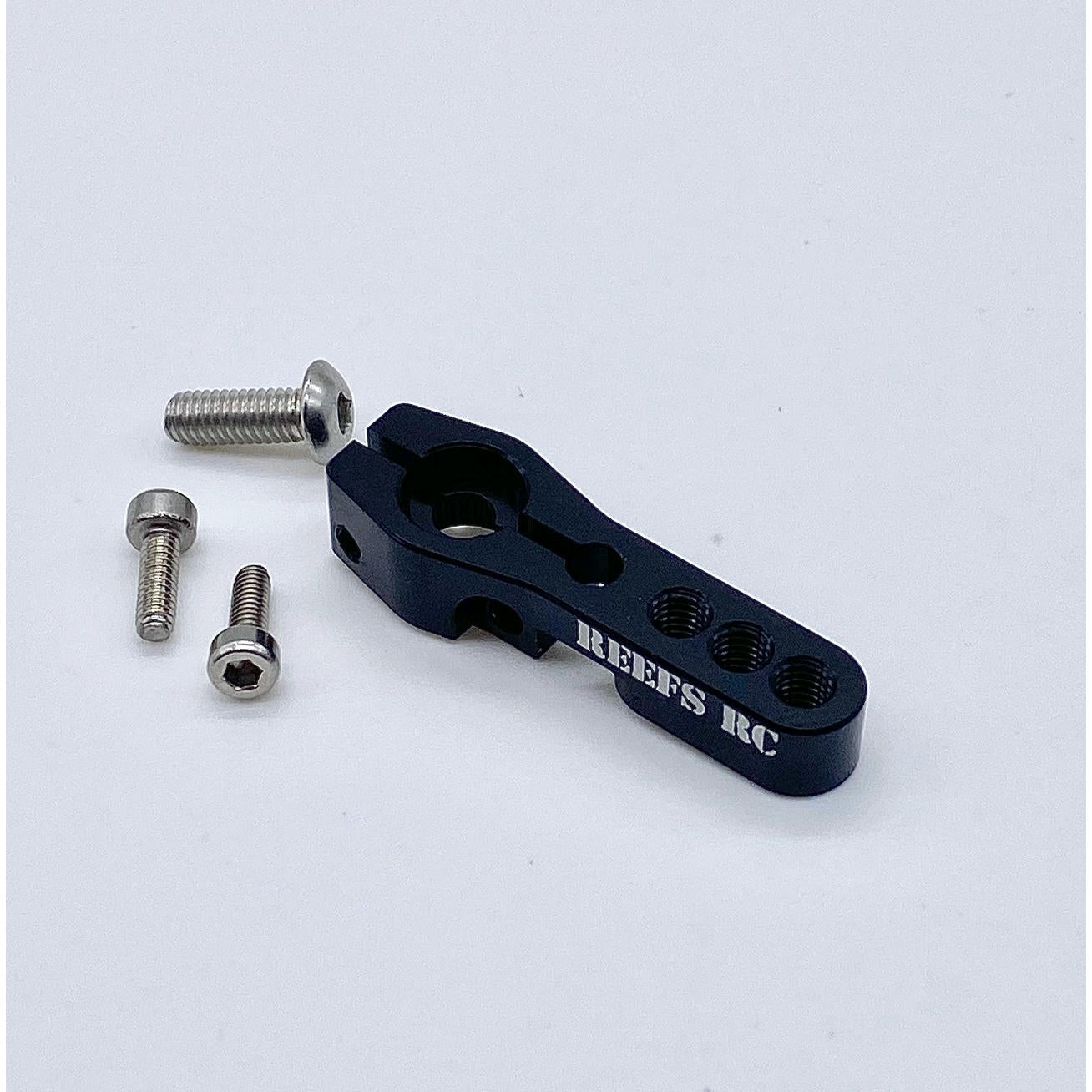 Image of Reef R/C Shield V2 HD Black Aluminum Servo Horn (Fits 25T Futaba/Savox) REEFS71