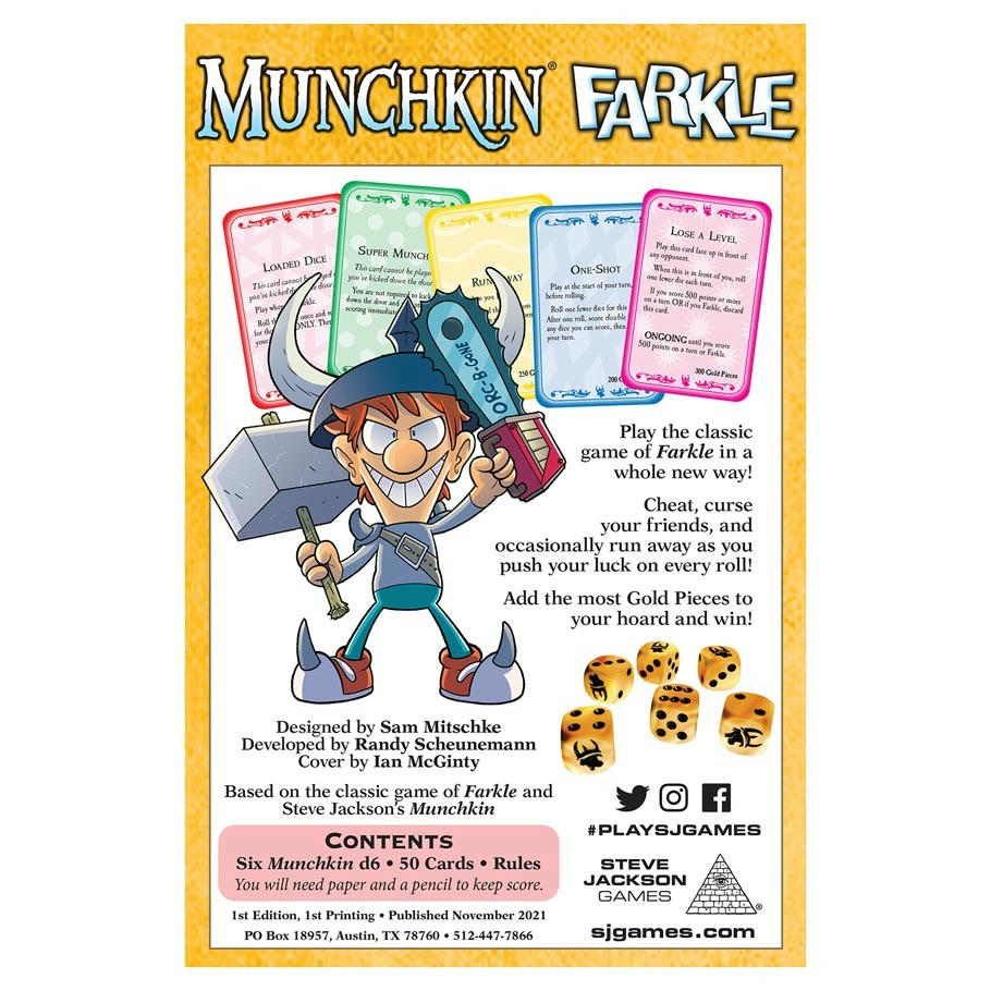 Image of Munchkin Farkle Dice Game by Steve Jackson SJG4272