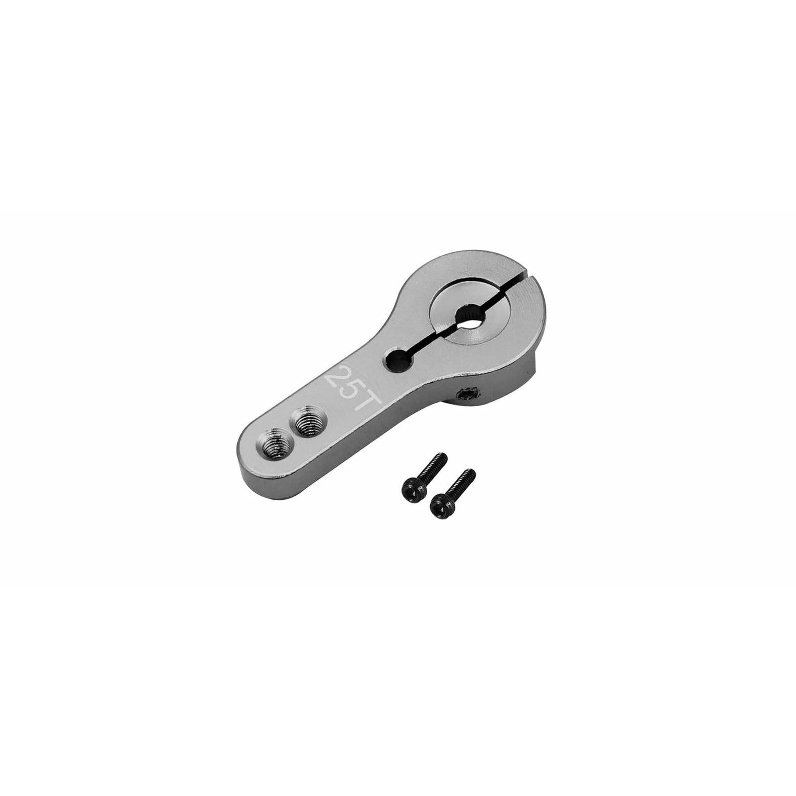 Image of Silver Aluminum Clamp-Type Servo Horn (fits 25T Spline Futaba/Savox Servos)