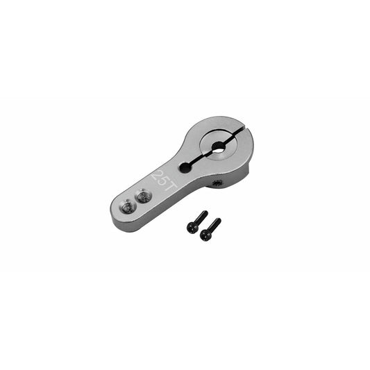 Image of Silver Aluminum Clamp-Type Servo Horn (fits 25T Spline Futaba/Savox Servos)