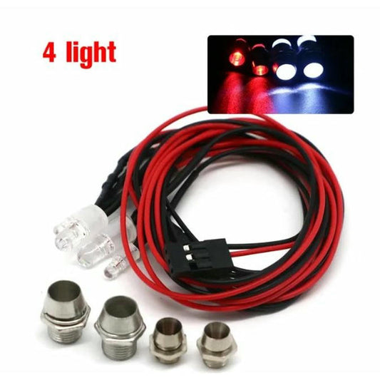 Image of RC Car/Truck LED Headlight/Taillight Set (2x5mm White, 2x5mm Red)