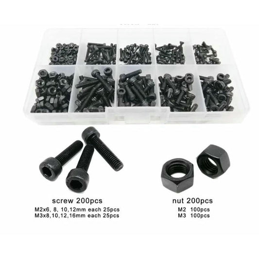 Image of 400-piece Hex Socket Cap Head Screws/Nuts Set (M2/M3) 