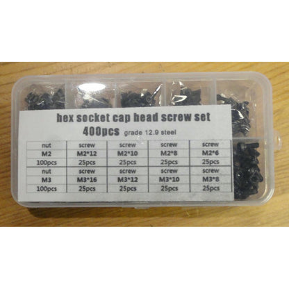 Image of 400-piece Hex Socket Cap Head Screws/Nuts Set (M2/M3) 