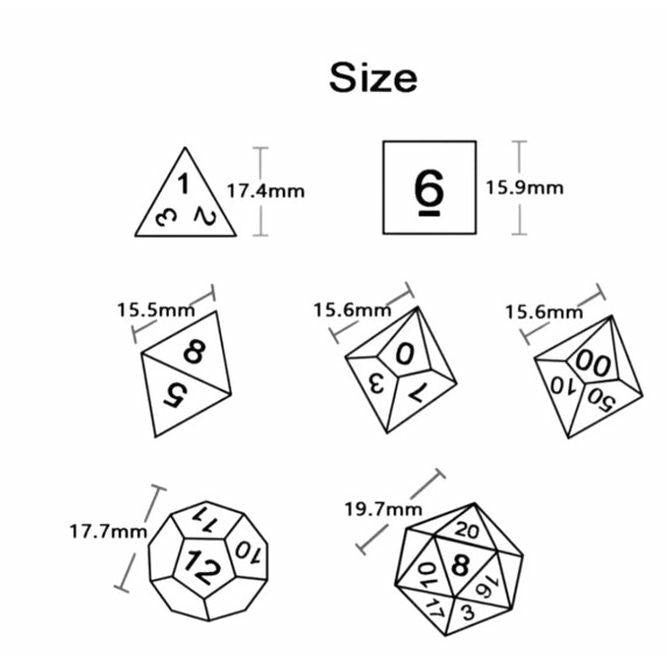 Image of Red/Yellow RPG Dice 7-Dice Set (D20/12/10/%/8/6/4)