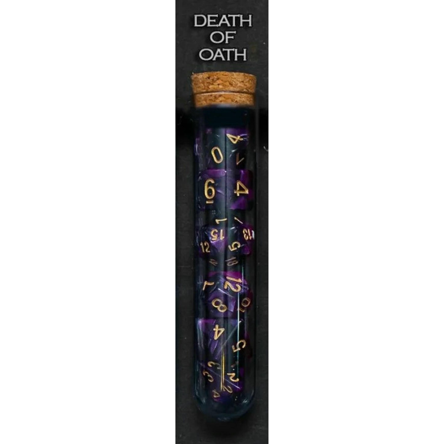 Image of Mythology Inspired Death of Oath RPG Dice 7-Dice Set (D20/12/10/%/8/6/4)