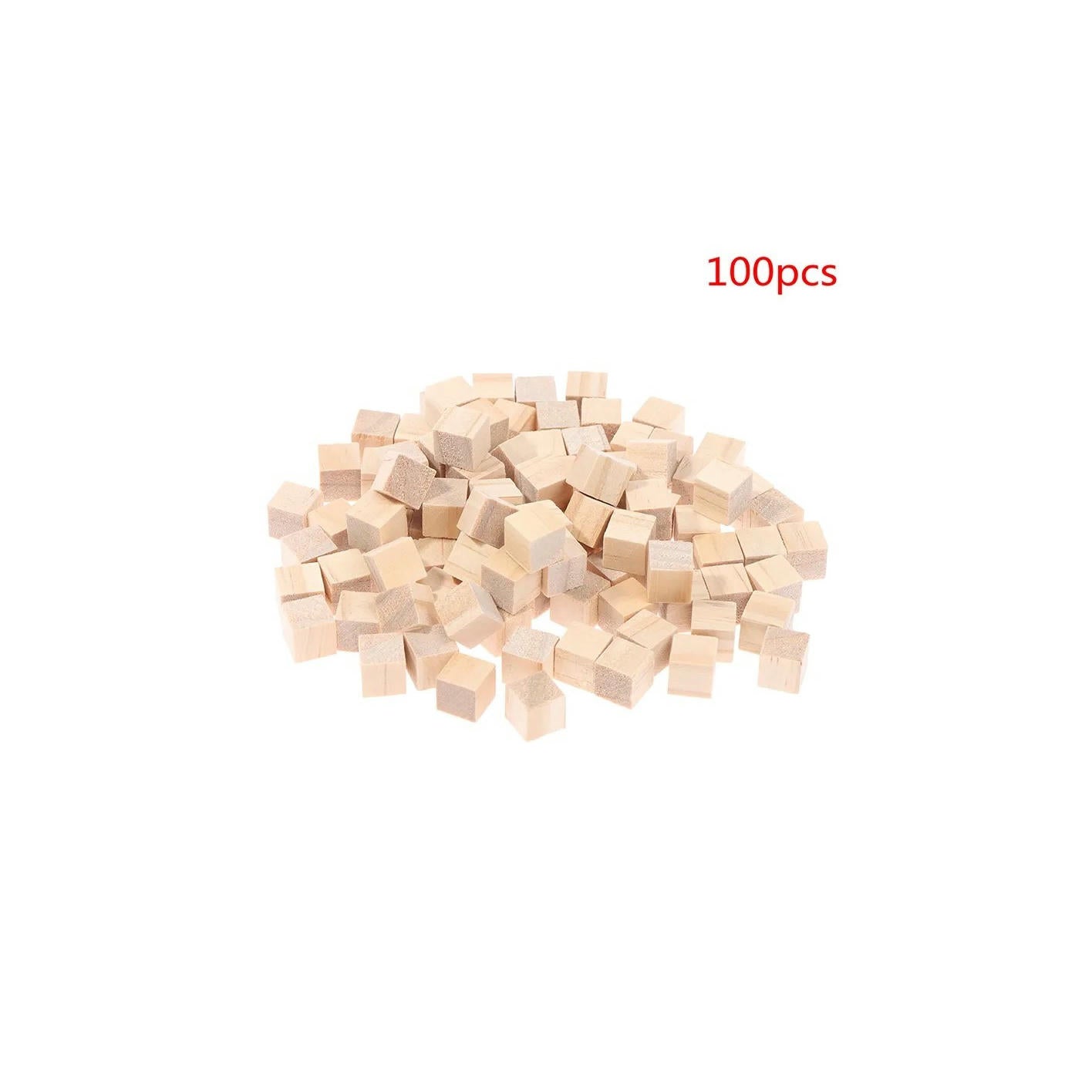 Image of 3/8 Wooden Cube Game Pieces (Natural Unfinished 100pcs) Cubes