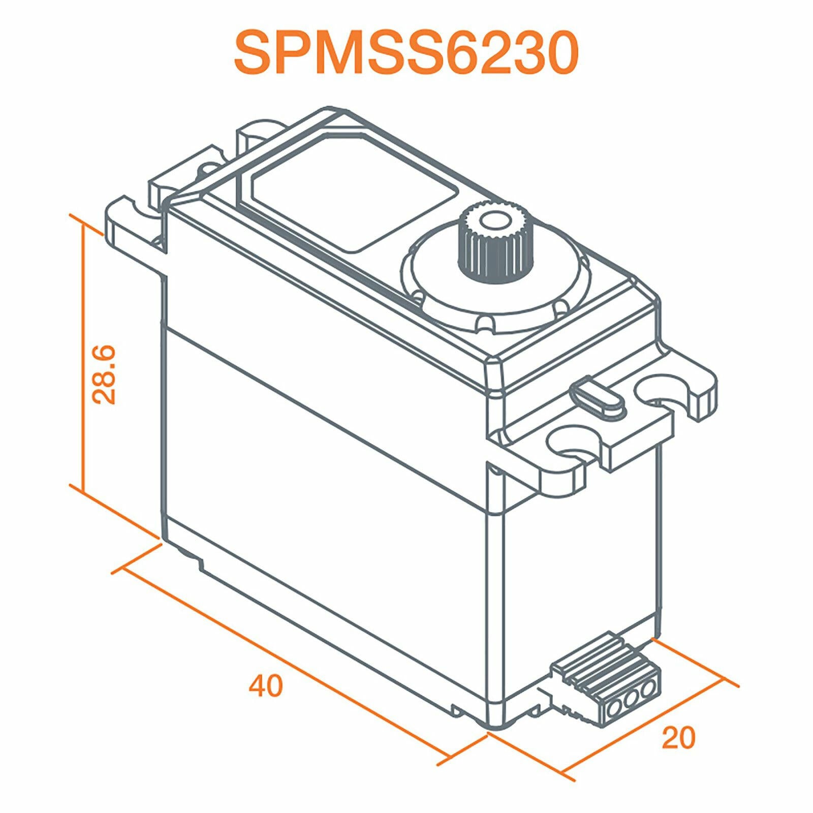 Image of Spektrum S6230 HV Digital Metal Gear Servo 311oz-in/0.14s SPMSS6230