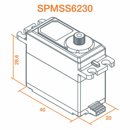 Image of Spektrum S6230 HV Digital Metal Gear Servo 311oz-in/0.14s SPMSS6230