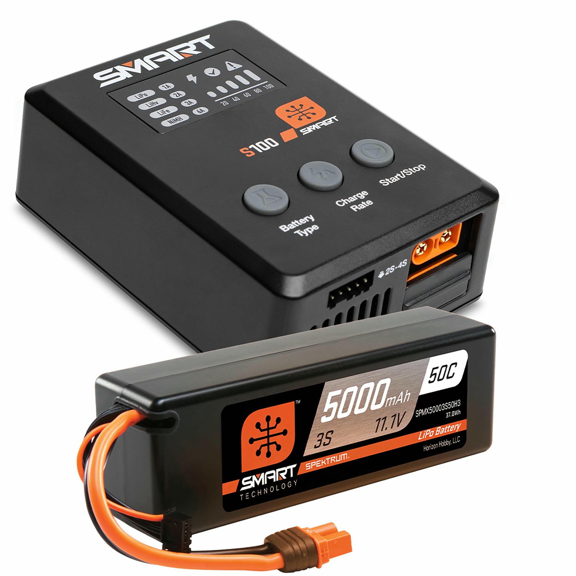 Image of Spektrum Powerstage S100 USB-C Charger & 3S 5000mAh Battery w/IC3 Combo X-1033