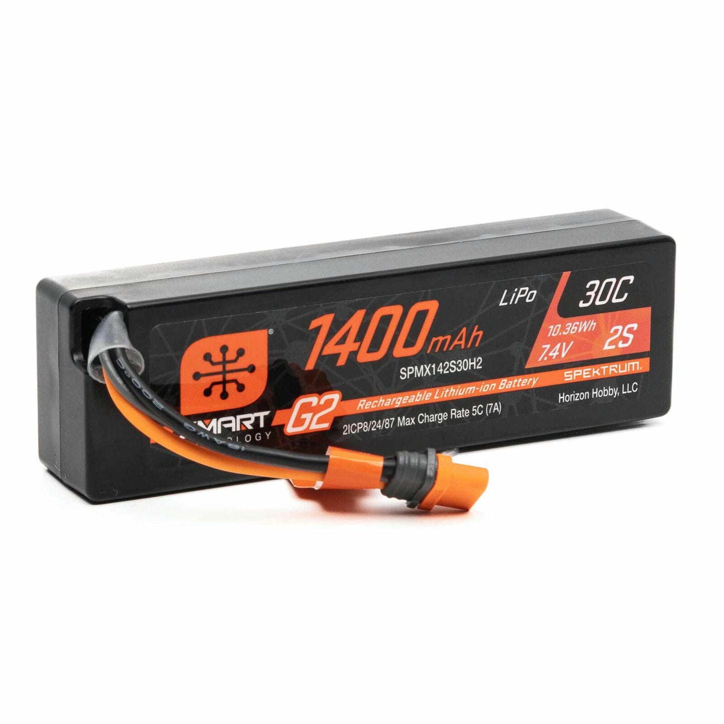 Image of Spektrum Smart 7.4V 2S2P 1400mah 30C Lipo Battery IC2 SPMX142S30H2