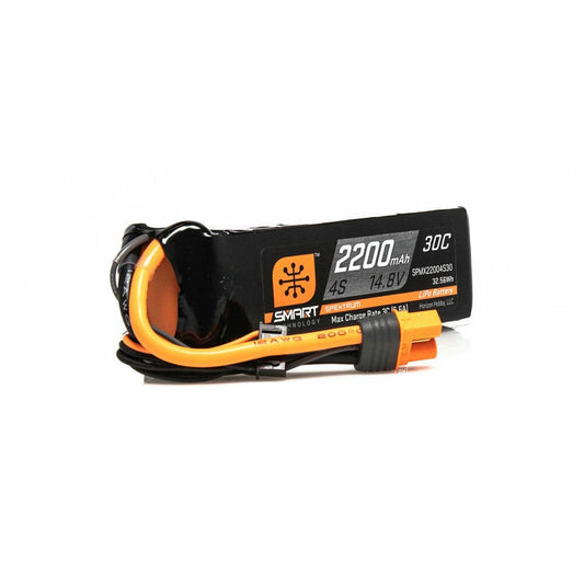Image of Spektrum Smart 2200mAh 30C 4S 14.8V Lithium Polymer LiPo Battery w/IC3 Connector