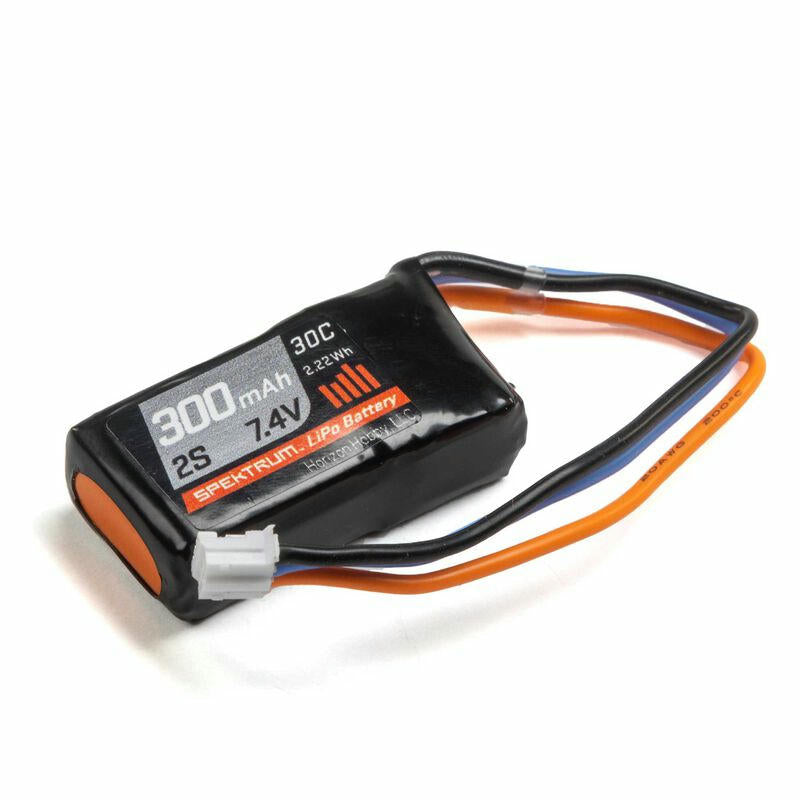 Image of Spektrum Smart 300mAh 30C 7.4V Lithium Polymer LiPo Battery w/PH/UMX Connector