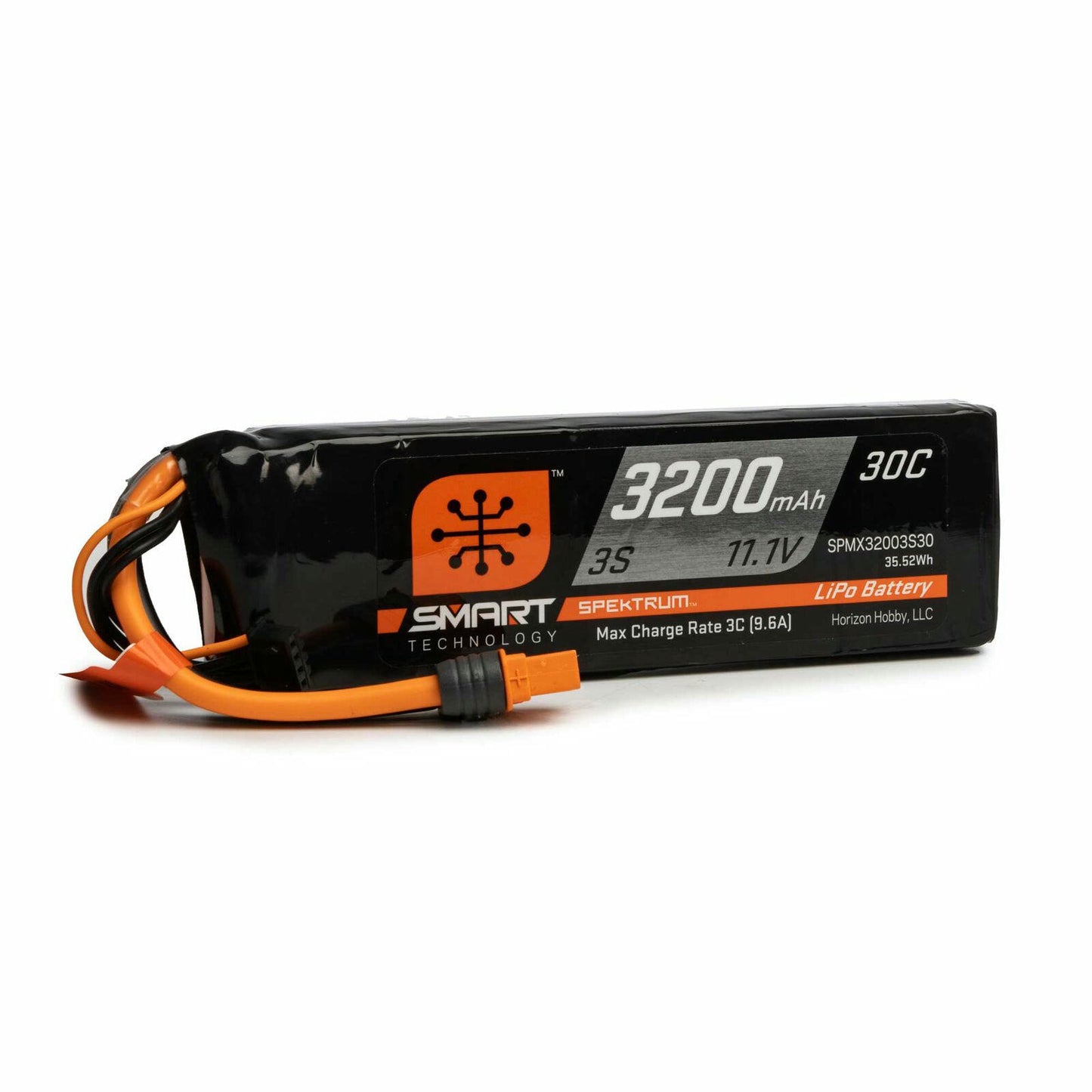 Image of Spektrum Smart 11.1V 3200mAh 3S 30C Smart LiPo Battery with IC3 Connector 