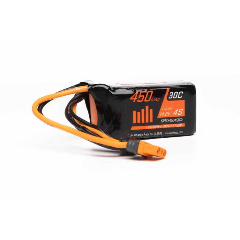 450mAh 4S 14.8V Smart G2 LiPo Battery 30C; IC2