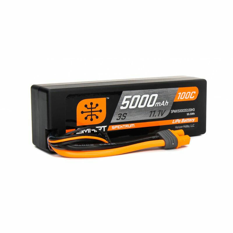 Image of Spektrum Smart 5000mAh 100C 3S 11.1V Lithium Polymer LiPo Battery w/IC3 