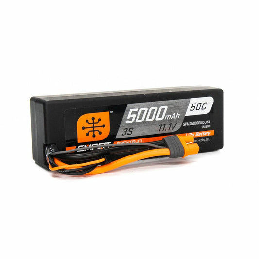 Image of Spektrum Smart 5000mAh 50C 3S 11.1V Lithium Polymer LiPo Battery w/IC3 Connector