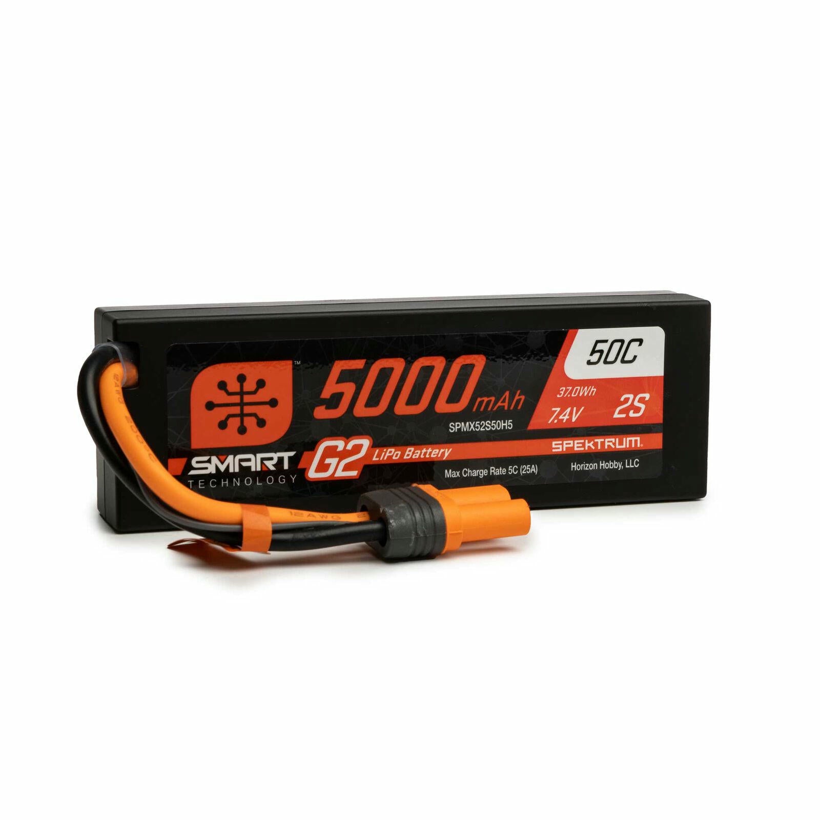 Image of Spektrum Smart 5000mAh 50C 2S 7.5V Lithium Polymer LiPo Battery w/IC5
