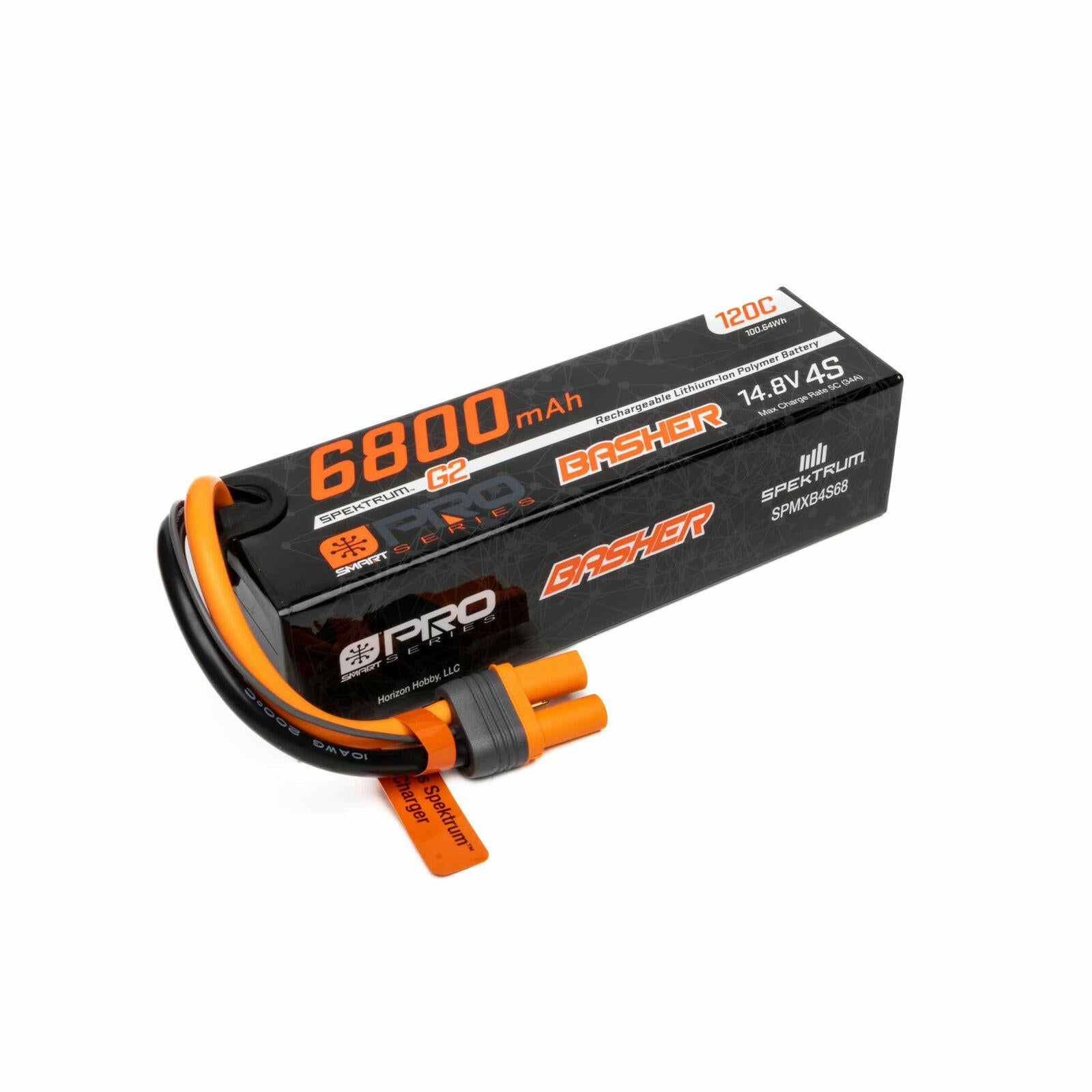 Image of Spektrum Smart Basher Pro 14.8V 6800mAh 4S 100C LiPo Battery IC5 XB4S68 120C