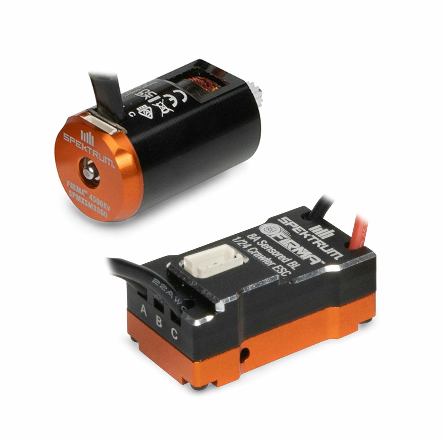 Image of Axial SCX244500kv Brushless Motor/8A Firma ESC Set by Spektrum SPMXSEMC18