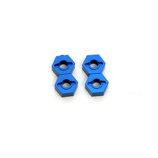 Image of Traxxas Slash 4X4 CNC Blue Aluminum Hex Wheel Adapters SPTST1654B
