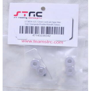Image of Traxxas Stampede/Rustler Silver Pin-Lock 12mm Hex Hubs ST3654-12S