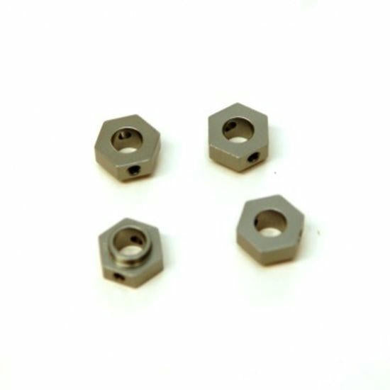 Image of Traxxas TRX-4 TRX4 Gunmetal Aluminum Hex wheel Adapters (4pcs) SPTST8269GM