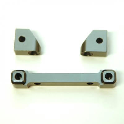 Image of Gunmetal Alloy Rear Hinge Pin Mounts (3pcs) fits Traxxas 4Tec 2.0 SPTST8334RGM