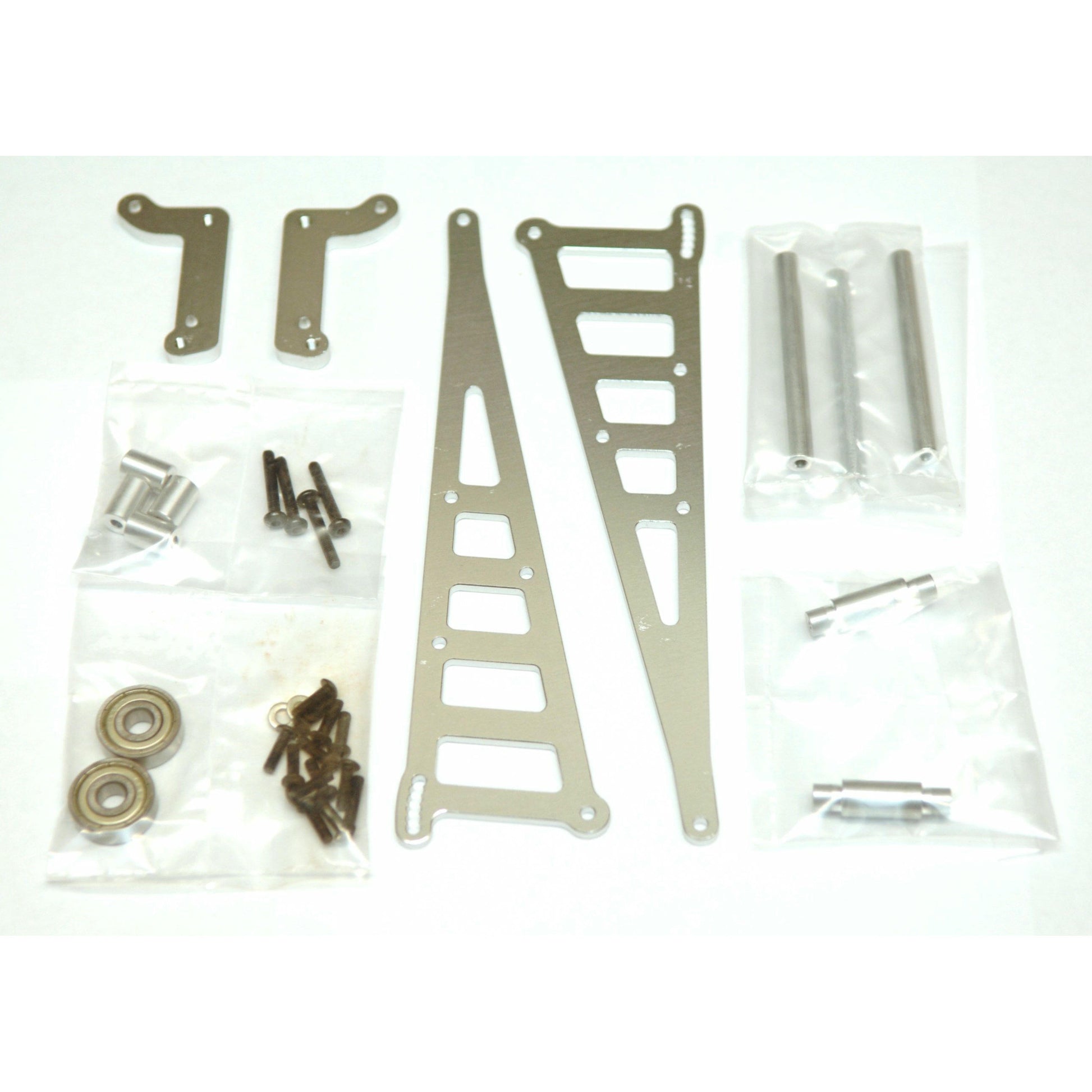 Image of Associated DR10 Drag Car Silver Aluminum Wheelie Bar Kit SPTSTC71071S