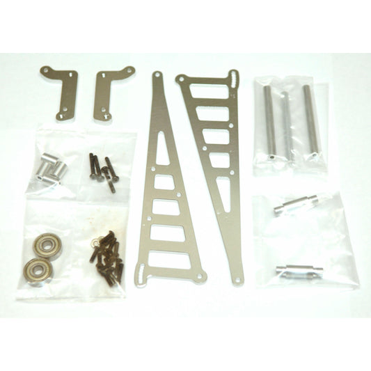 Image of Associated DR10 Drag Car Silver Aluminum Wheelie Bar Kit SPTSTC71071S